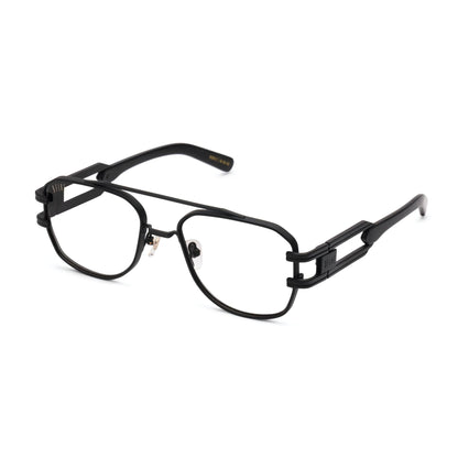 9FIVE Royals Matte Blackout Clear Lens Glasses