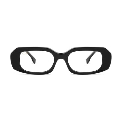 9FIVE Soma Black & 24K Gold Clear Lens Glasses
