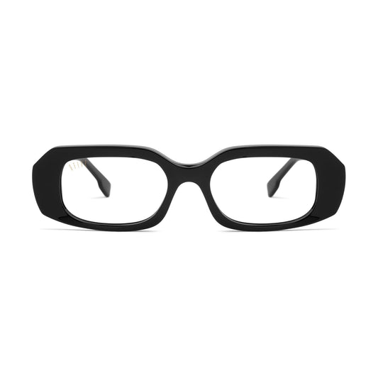 9FIVE Soma Black & 24K Gold Clear Lens Glasses