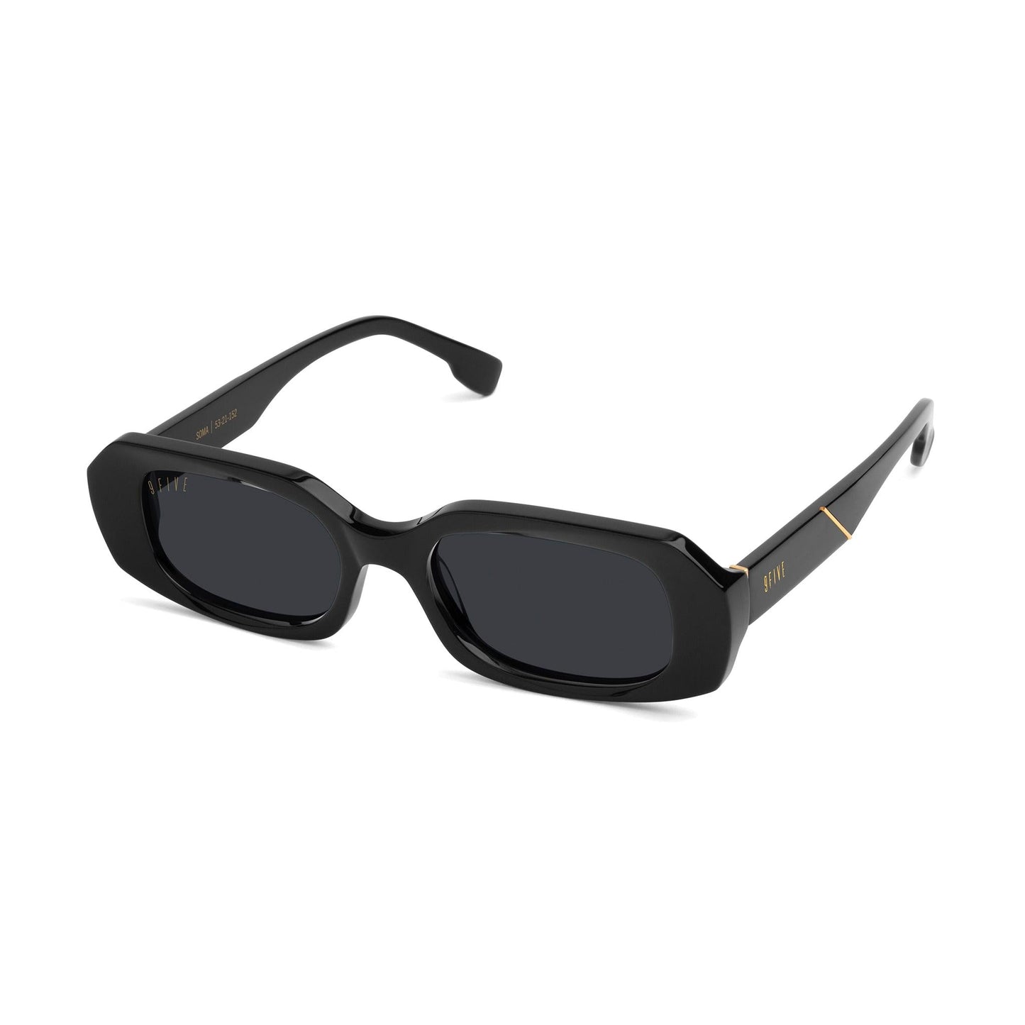 9FIVE Soma Black & 24K Gold Sunglasses
