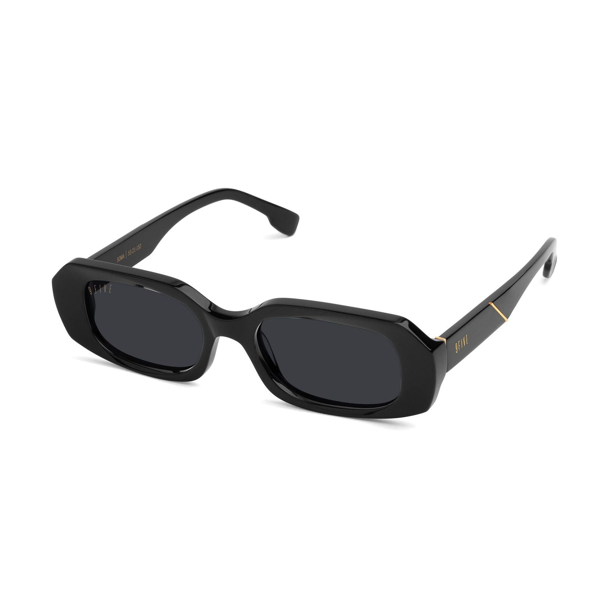 9FIVE Soma Black & 24K Gold Sunglasses