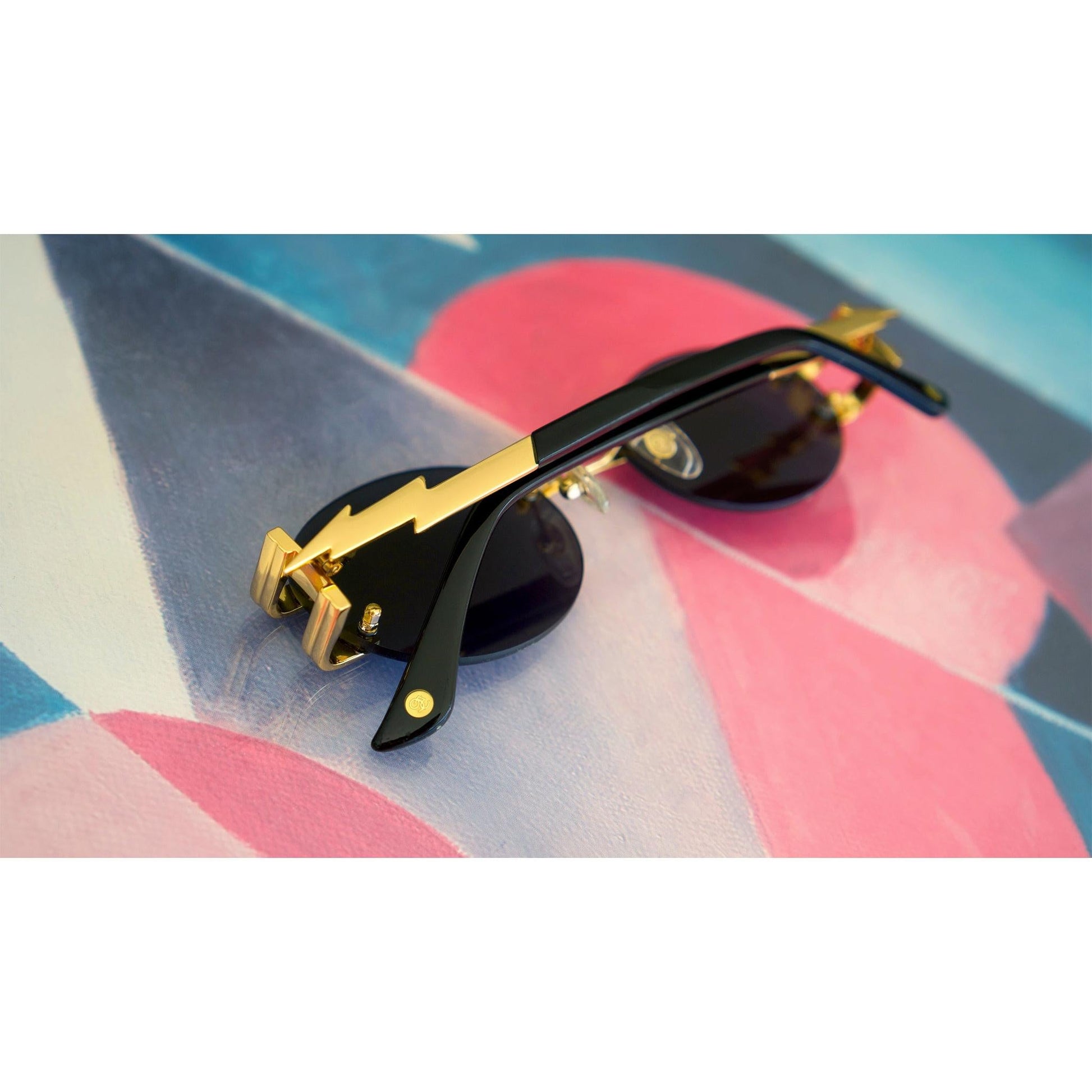 ⚡9FIVE St. James Bolt⚡ Lite Black & 24k Gold Sunglasses