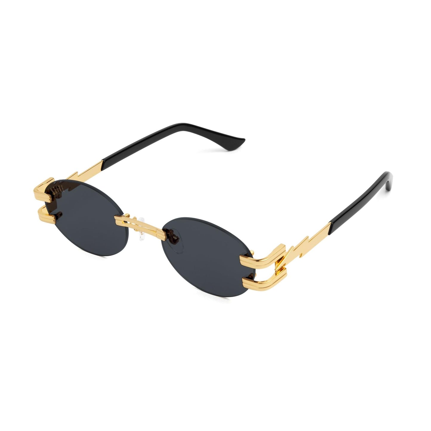 ⚡9FIVE St. James Bolt⚡ Lite Black & 24k Gold Sunglasses