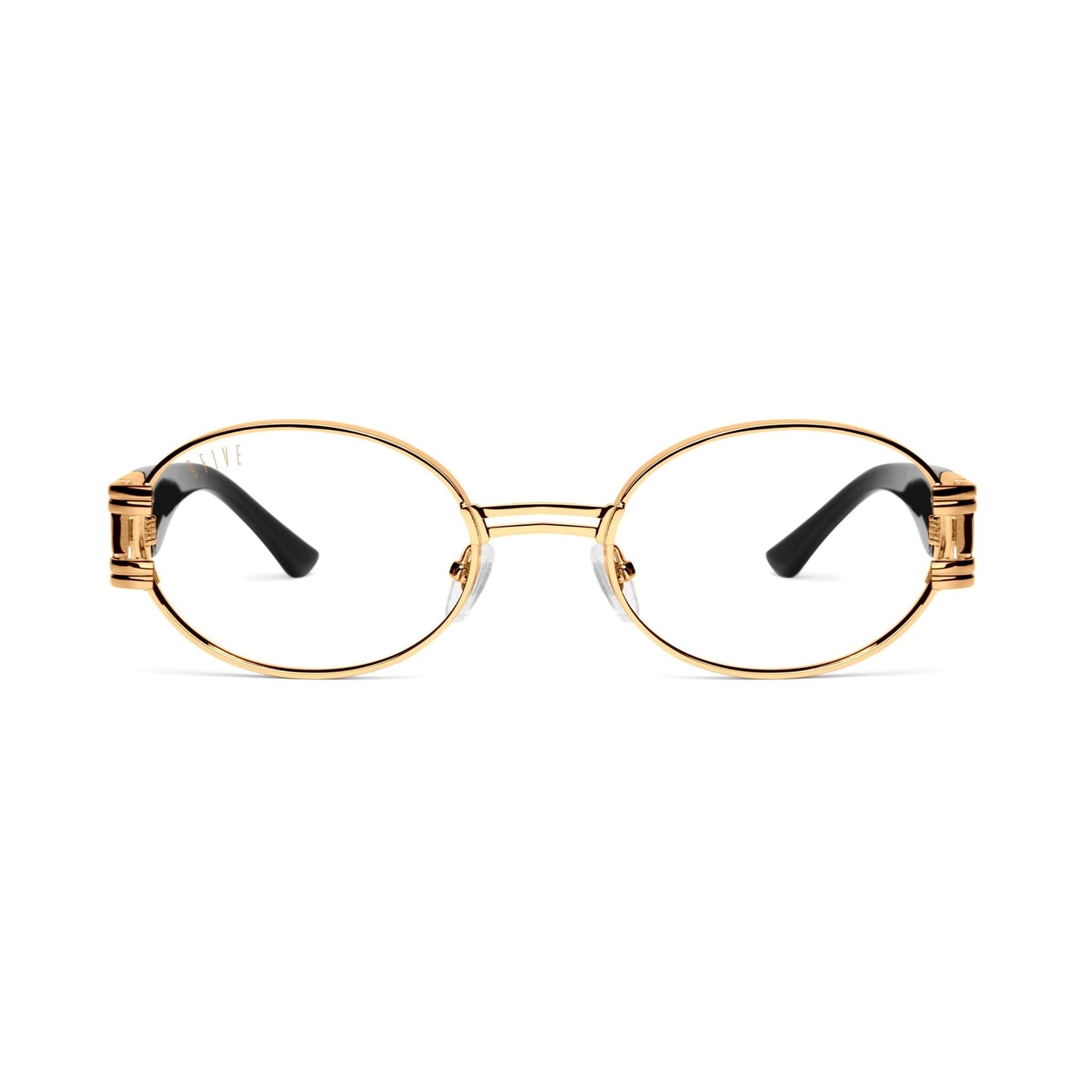 9FIVE St. James Black & 24k Gold Clear Lens Glasses9FIVE St. James Black & 24k Gold Clear Lens Glasses