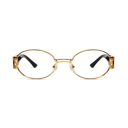 9FIVE St. James Black & 24k Gold Clear Lens Glasses9FIVE St. James Black & 24k Gold Clear Lens Glasses