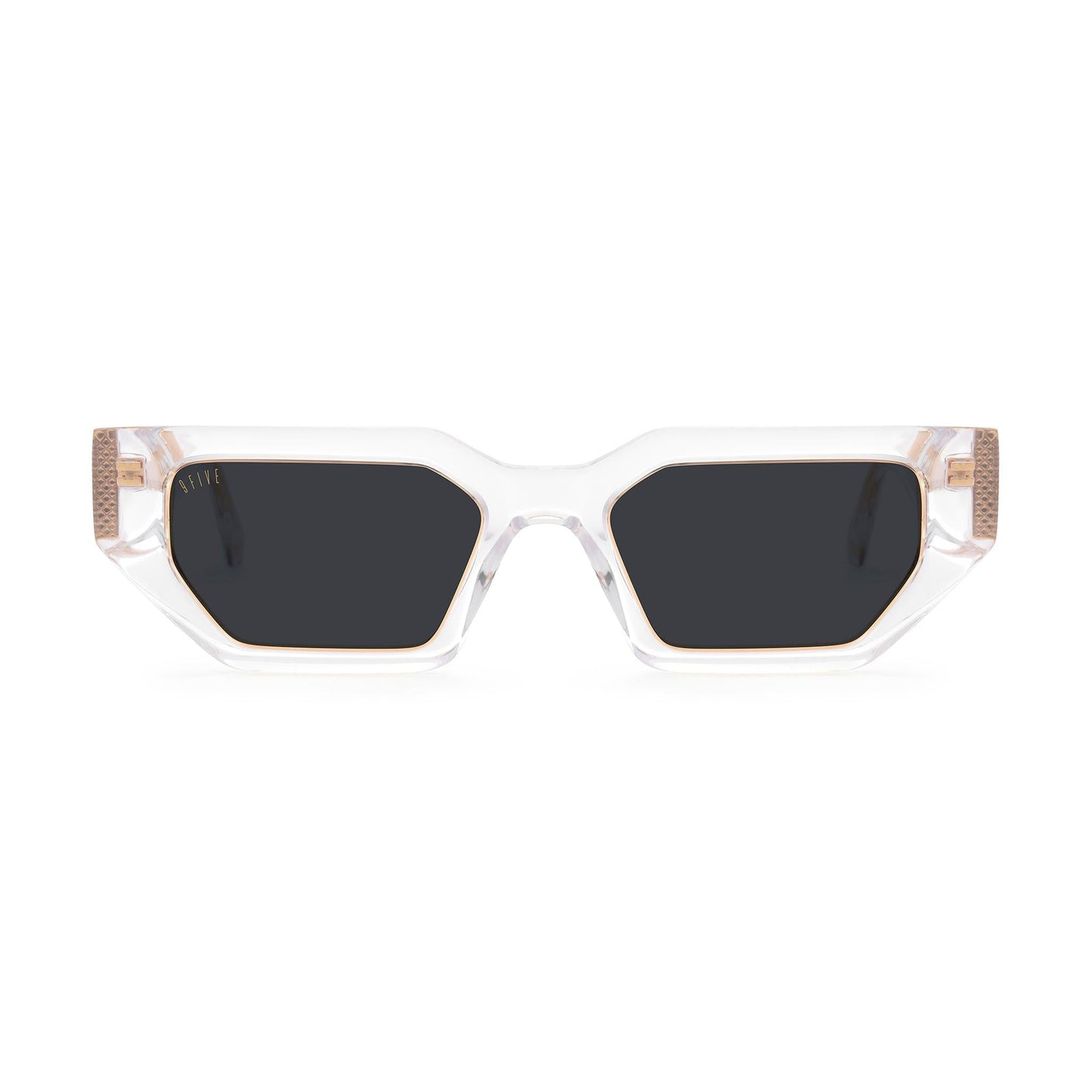 9FIVE Vincent Crystal & 24K Gold Sunglasses