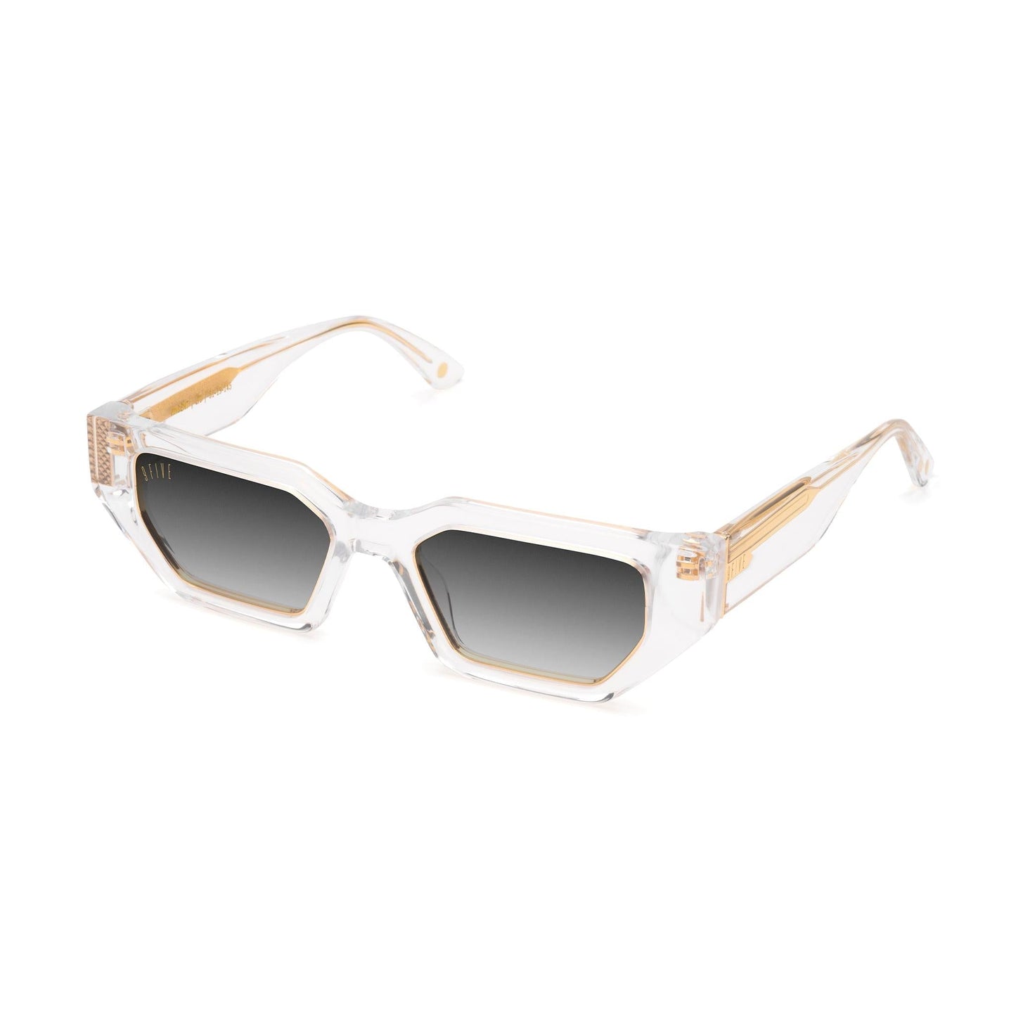 9FIVE Vincent Crystal & 24K Gold - Gradient Sunglasses