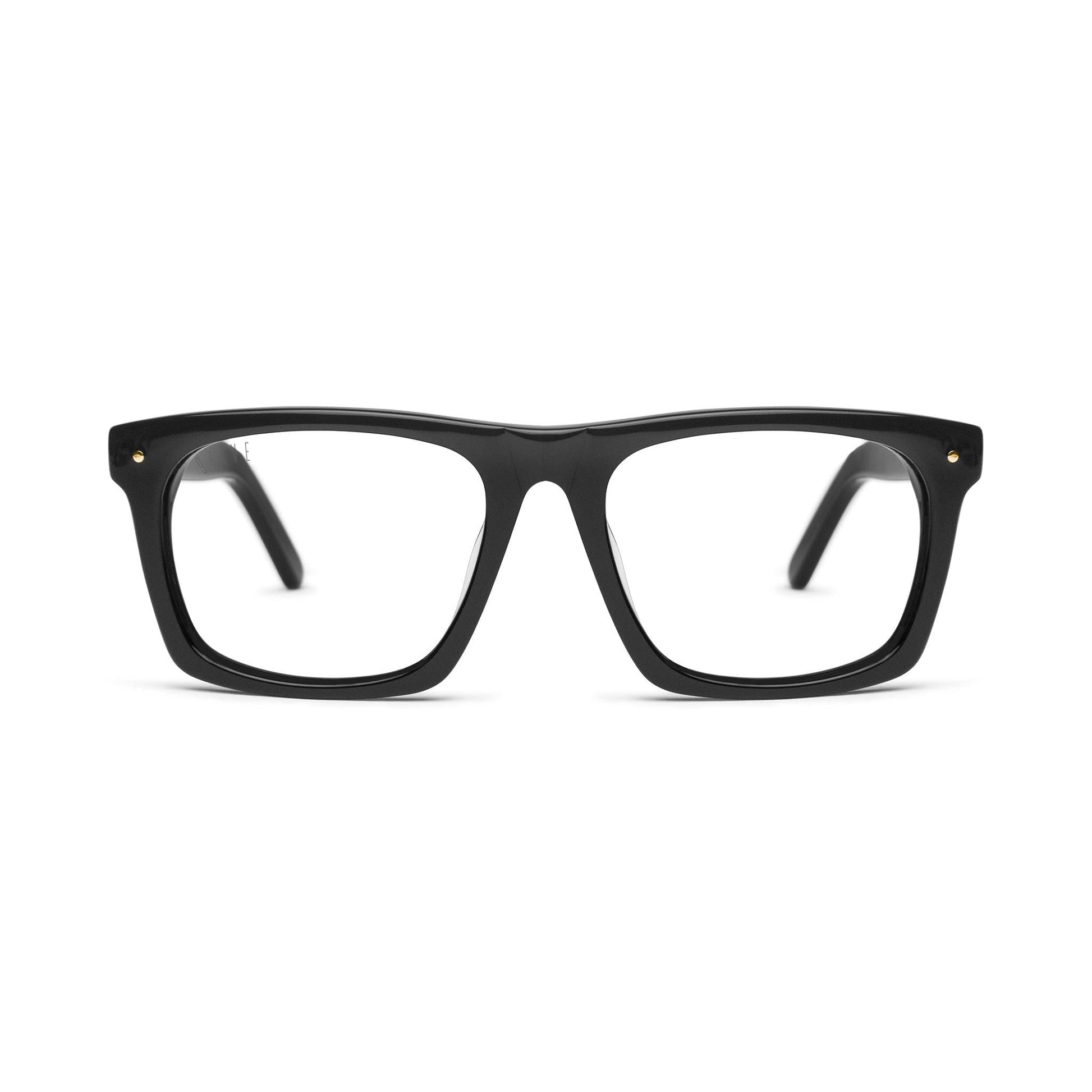 9FIVE Watson Matte Blackout Clear Lens Glasses