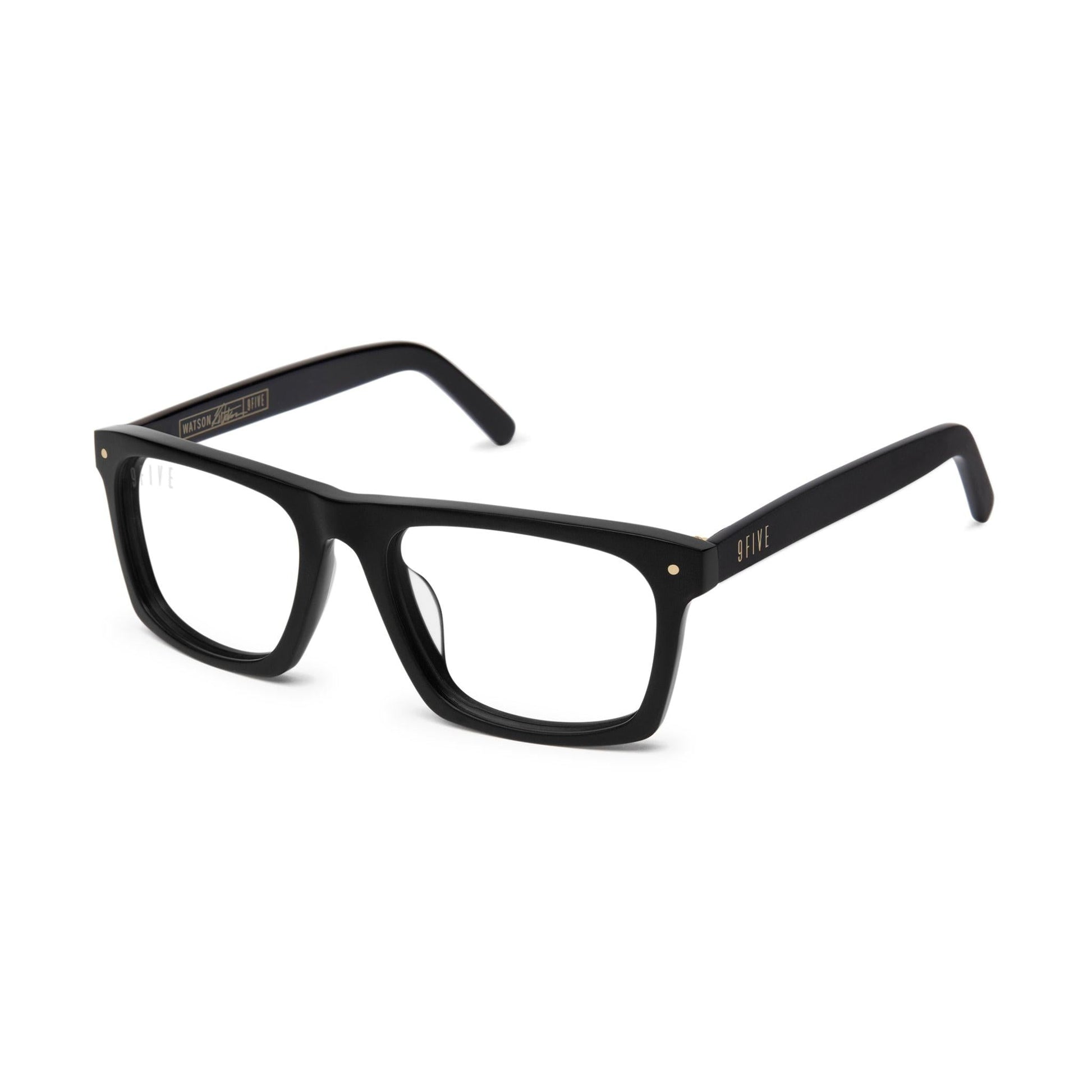 9FIVE Watson Matte Blackout Clear Lens Glasses